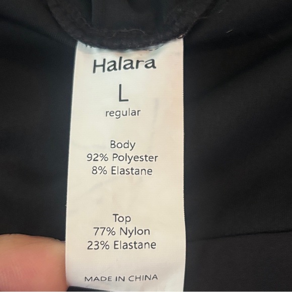 HALARA NWOT 2n1 High Low Quick Dry Black Maxi Skirt Large Regular - Picture 8 of 9
